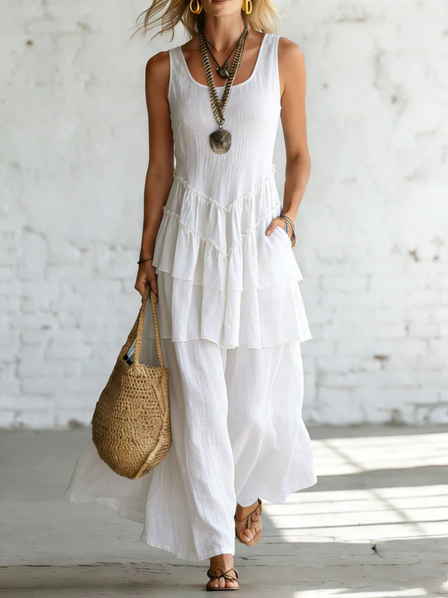 Triplechic™ LinenFlow Maxi Dress
