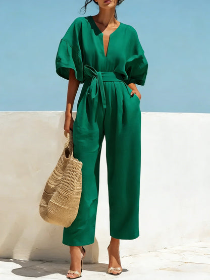 Triplechic™ LinenV Ease Jumpsuit