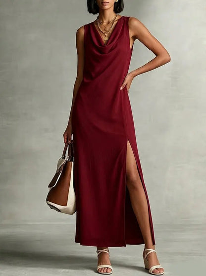Triplechic™ DrapeSculpt Slit Dress