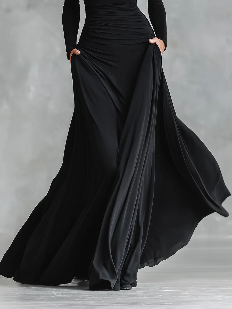 Triplechic™ Long Sleeve Swing Dress