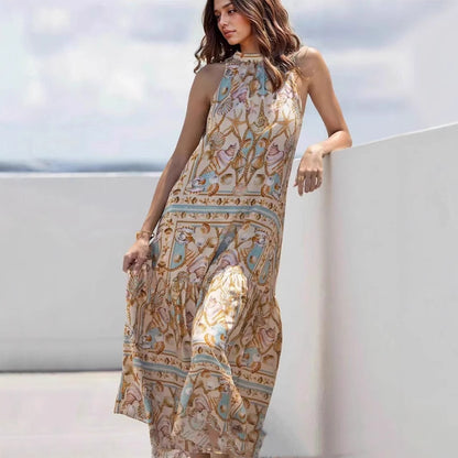 Triplechic™ Bohemian V-Neck Floral Maxi Dress