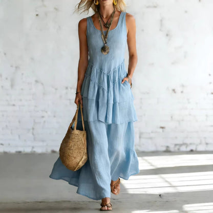 Triplechic™ LinenFlow Maxi Dress