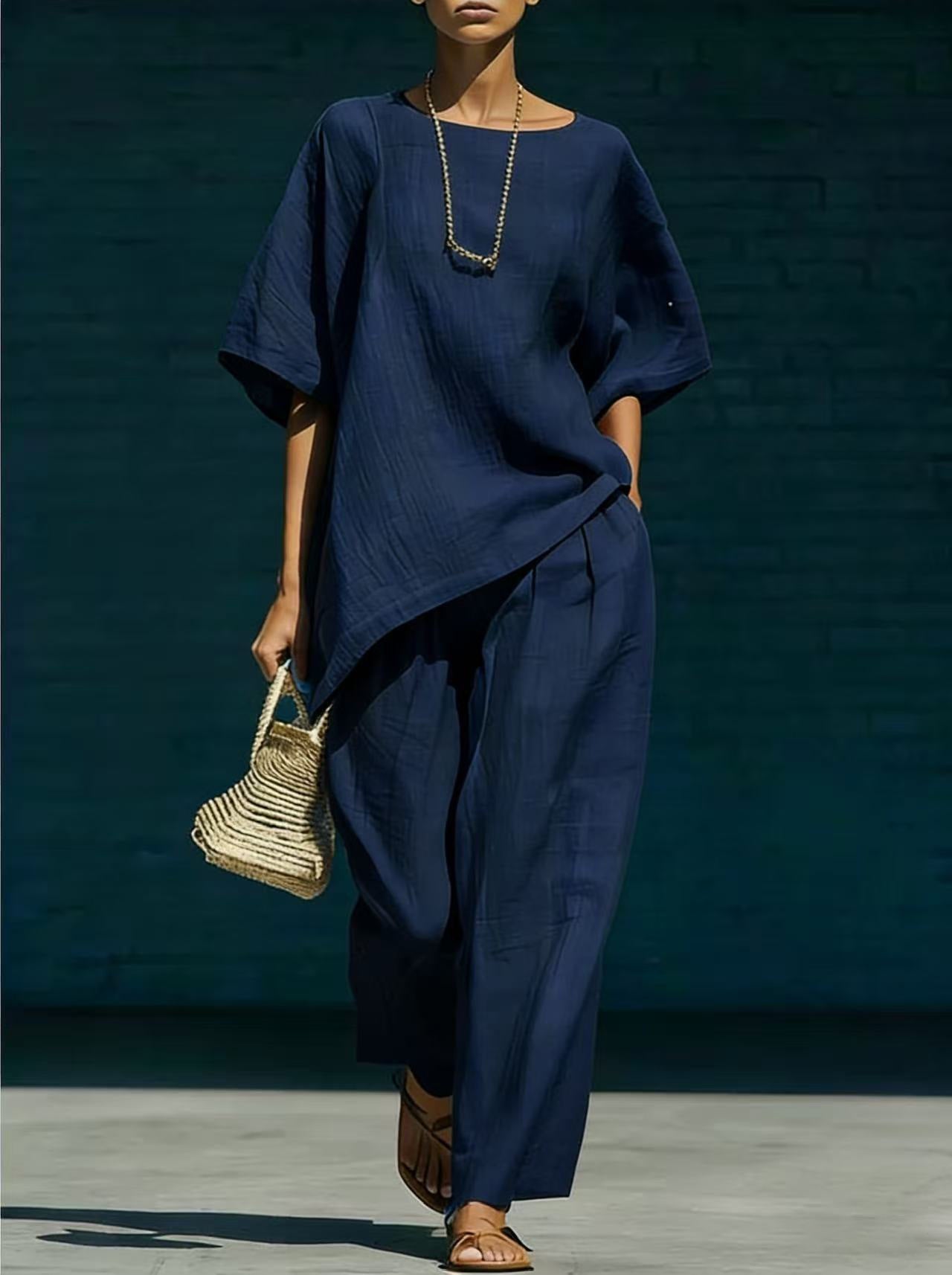 Triplechic™ AsymFlow Wide-Leg Set