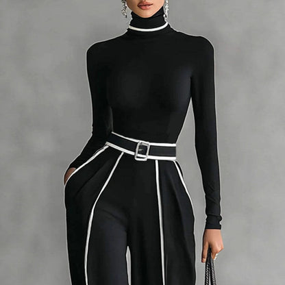 Triplechic™ Contrast Knit Wide-Leg Set