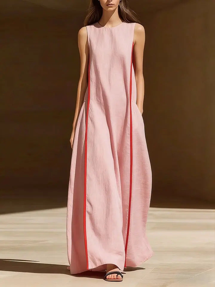 Triplechic™ LinenStripe Flow Dress
