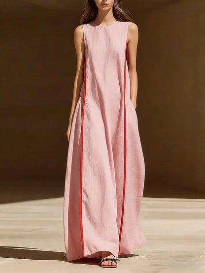 Triplechic™ LinenStripe Flow Dress