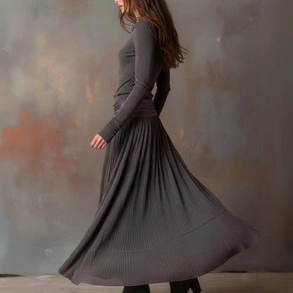 Triplechic™ Retro Ribbed Long Dress