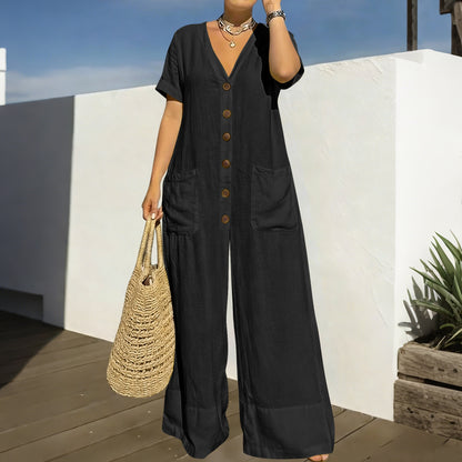 Triplechic™ VButton Ease Jumpsuit