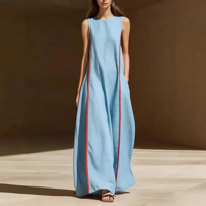 Triplechic™ LinenStripe Flow Dress