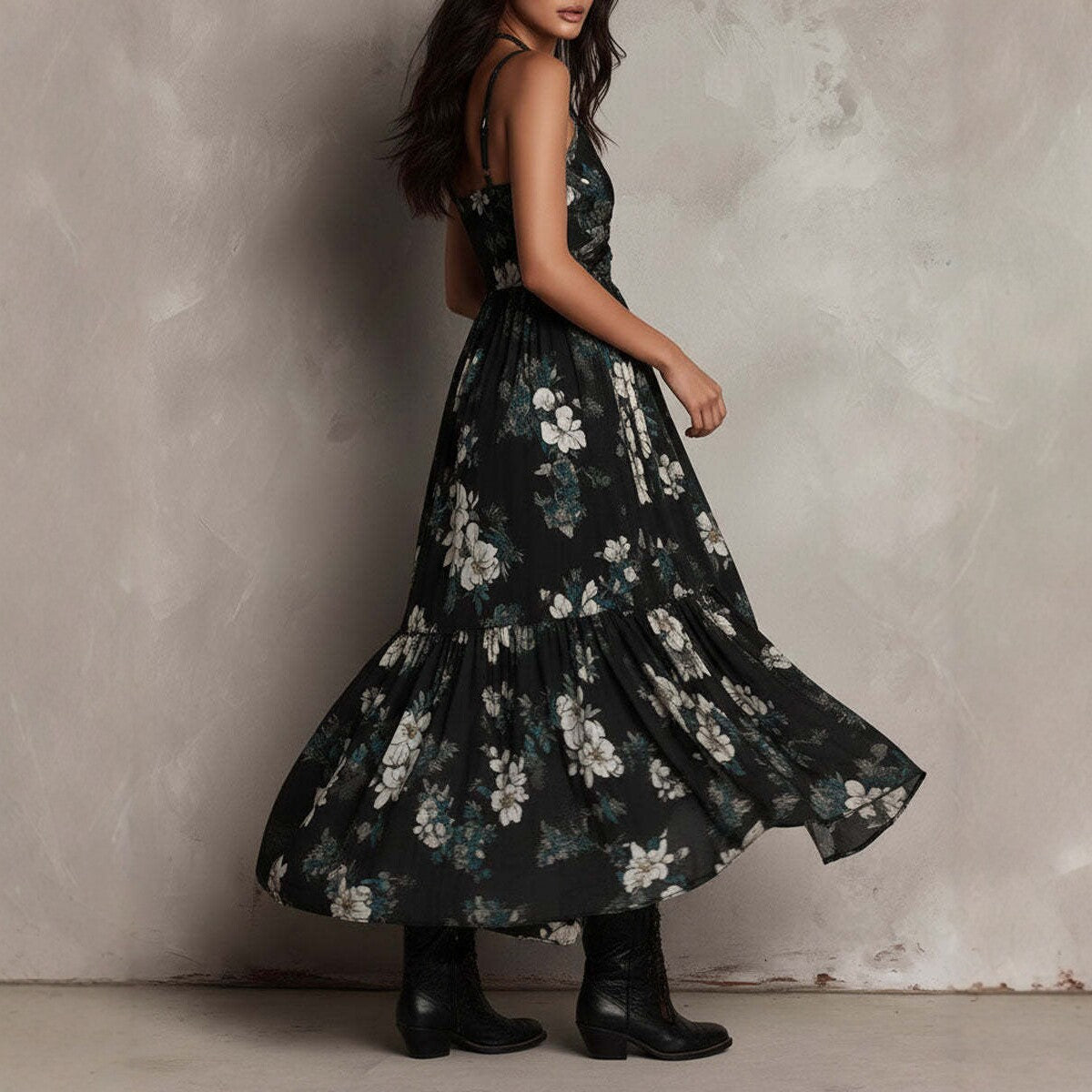 Triplechic™ VContour Slit Maxi Dress