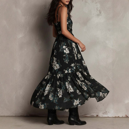 Triplechic™ VContour Slit Maxi Dress