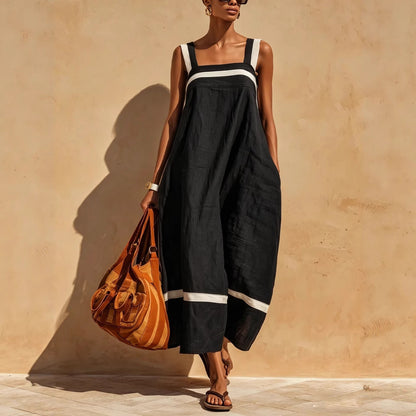 Triplechic™ ContrastFlow Strap Dress