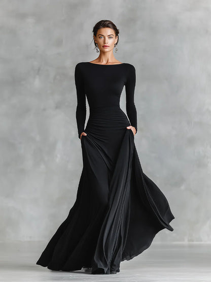 Triplechic™ Long Sleeve Swing Dress