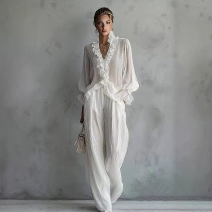 Triplechic™ LaceFlow Wide-Leg Set