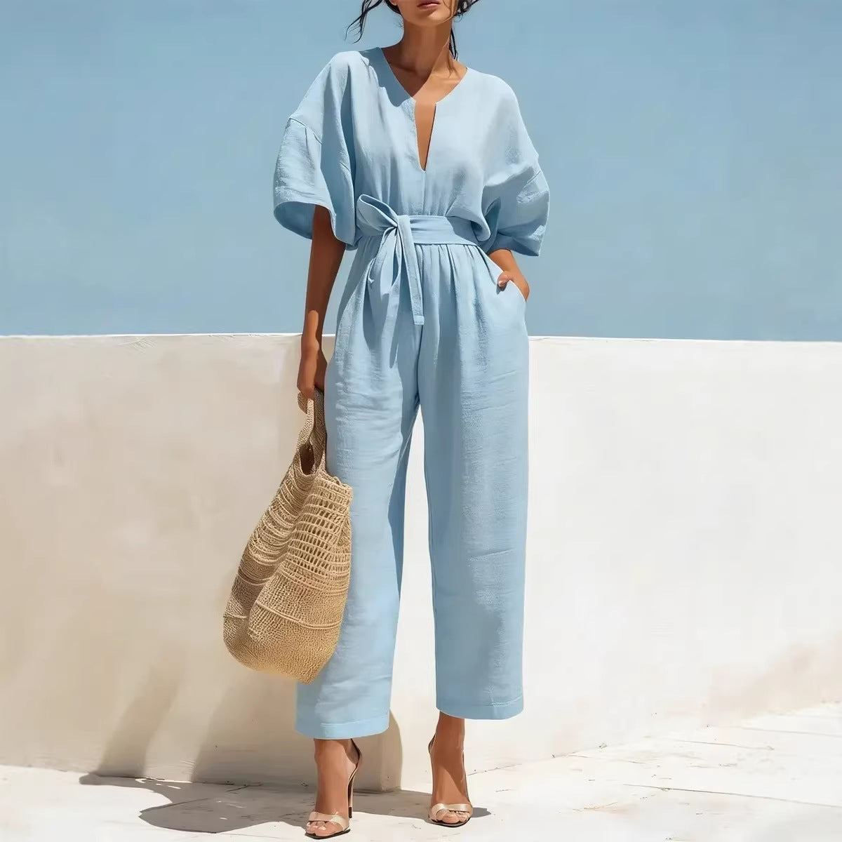Triplechic™ LinenV Ease Jumpsuit
