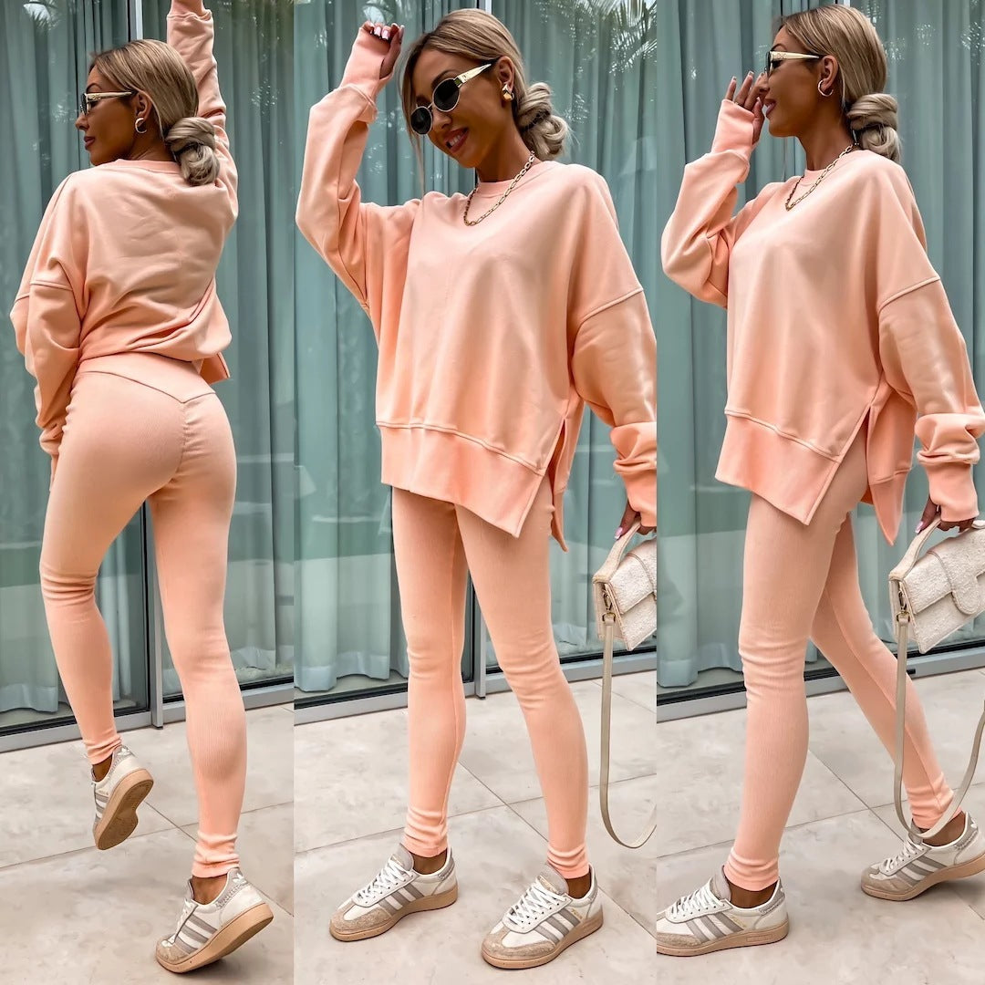 Triplechic ™ Casual Women Sweatshirt Leggings Set