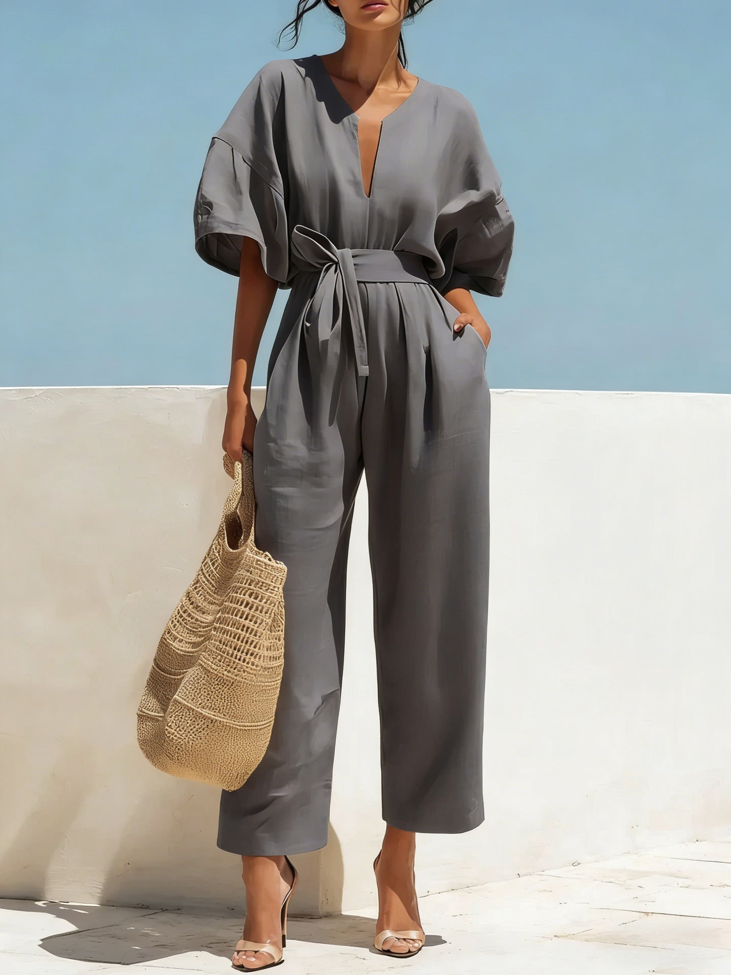 Triplechic™ LinenV Ease Jumpsuit