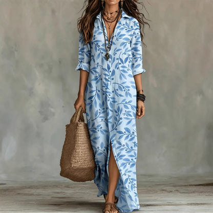 Triplechic™ PrintLapel Flow Dress