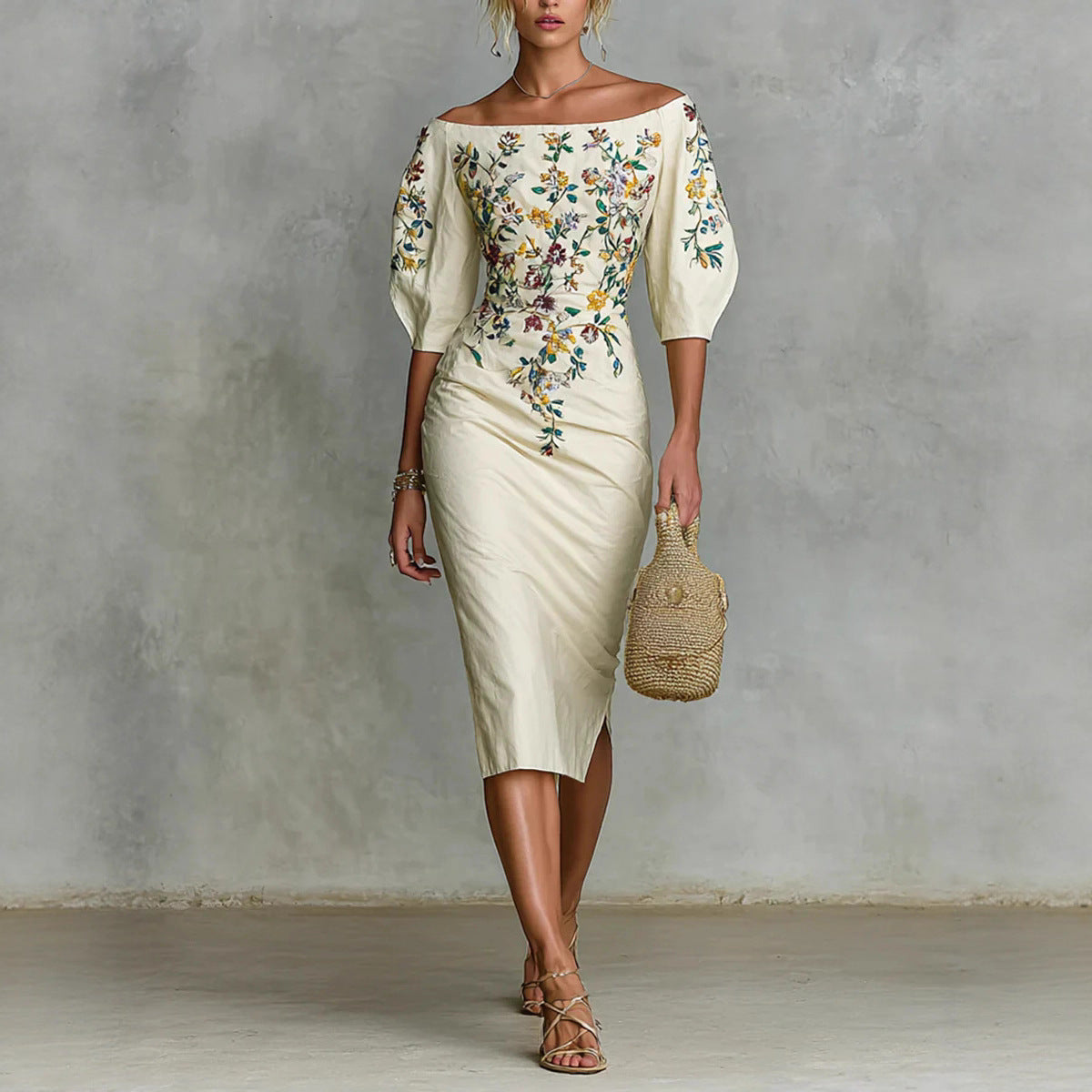 Triplechic™ Off-Shoulder Waist Dress