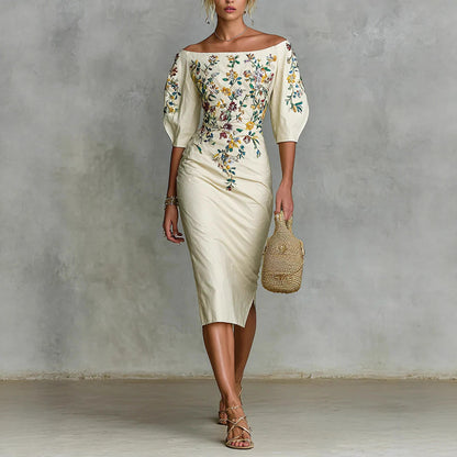 Triplechic™ Off-Shoulder Waist Dress