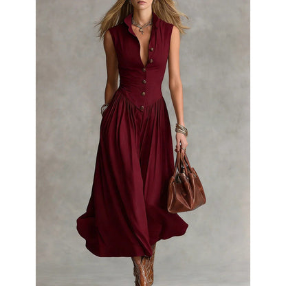 Triplechic™ LapelContour Maxi Dress