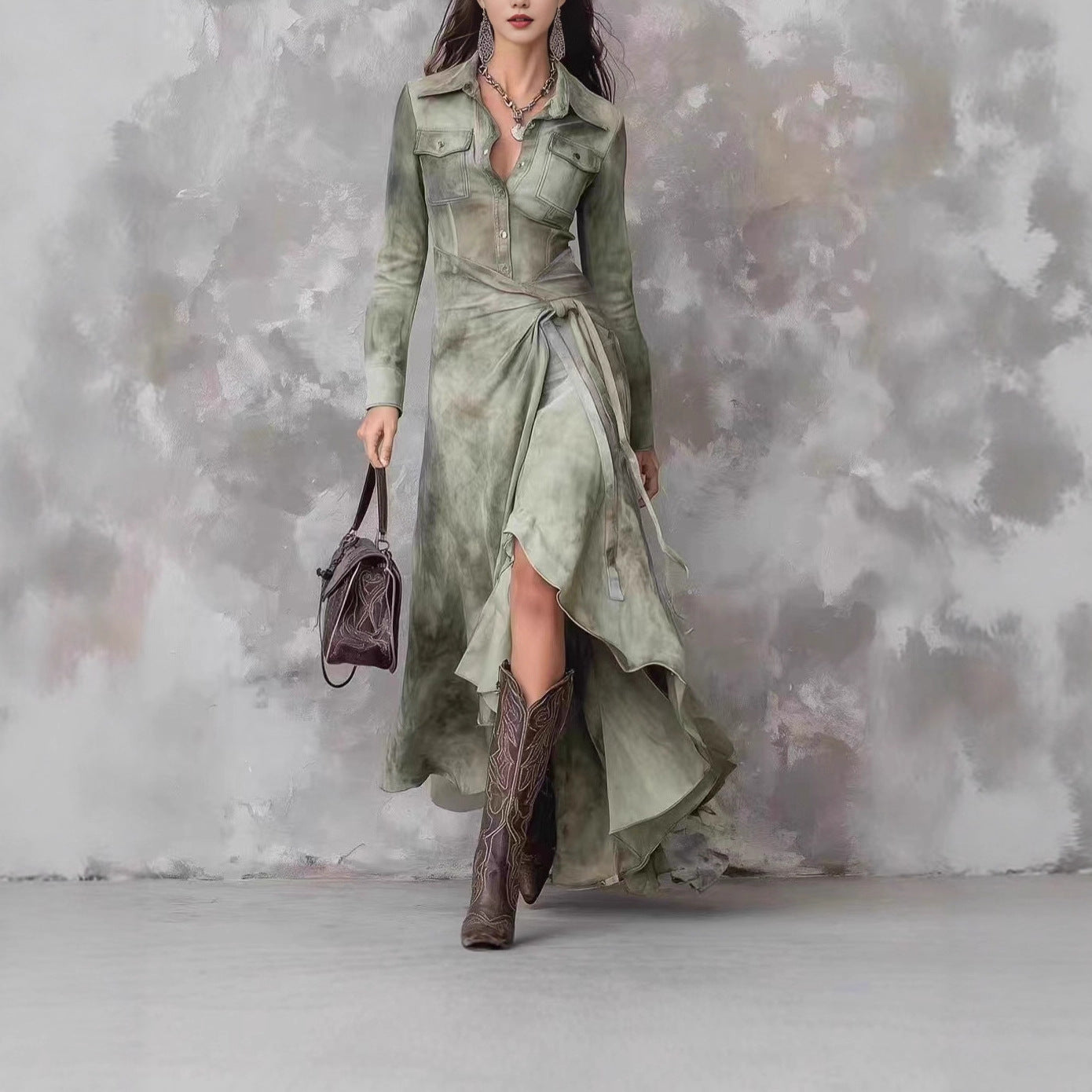 Triplechic™ Chic Printed Shirt Dress