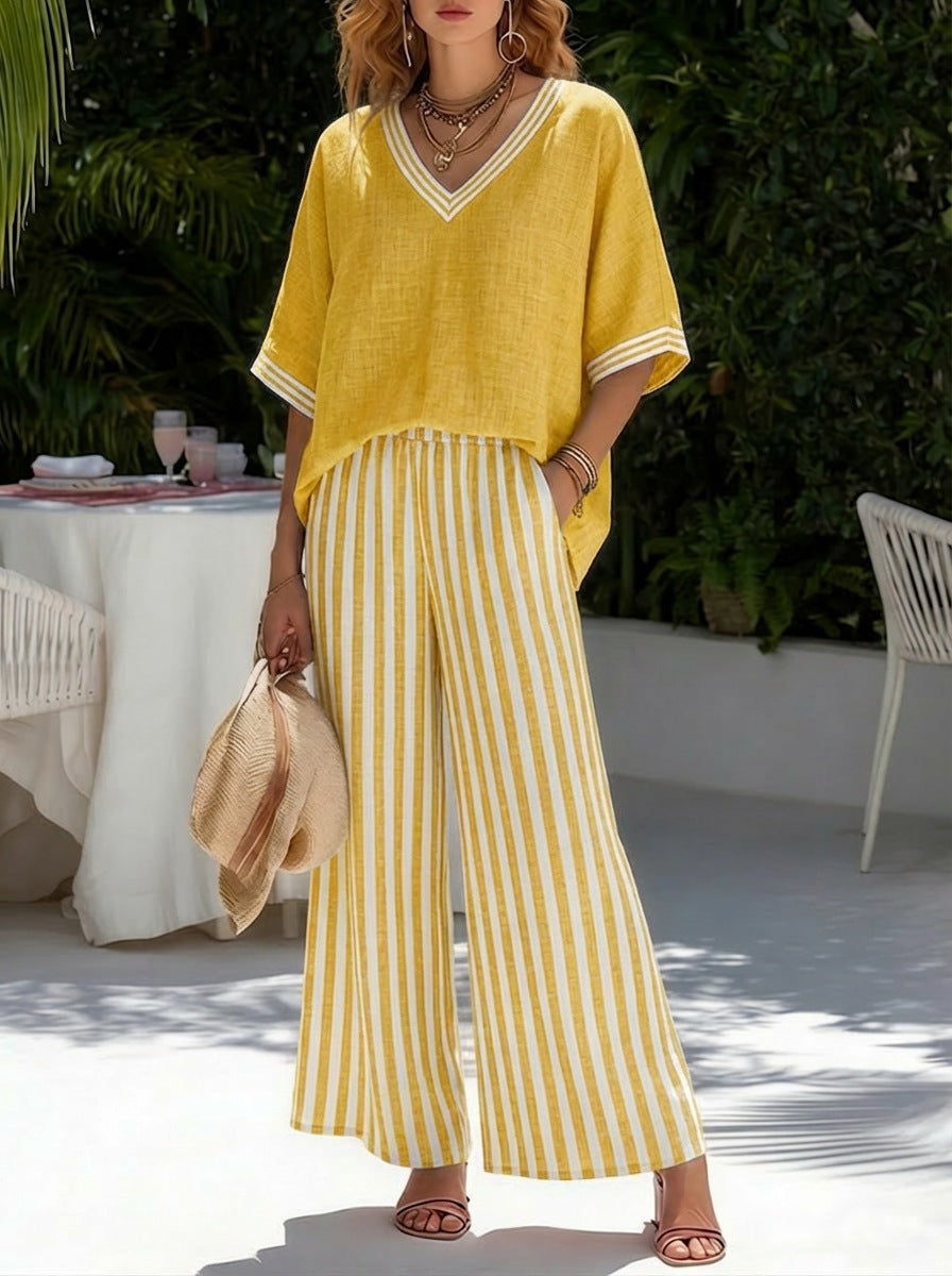 Triplechic™ StripeFlow Tunic Set
