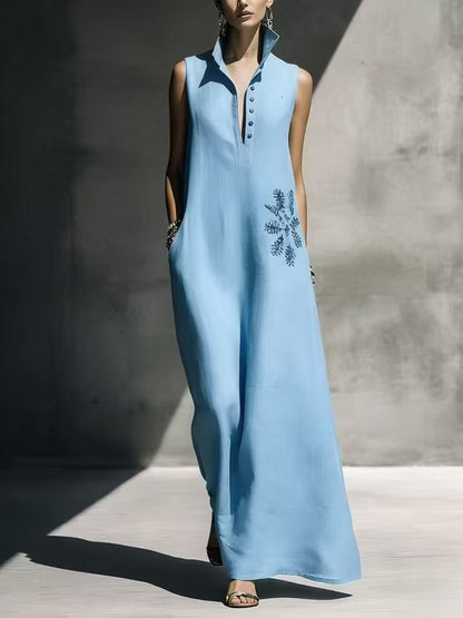 Triplechic™ PrintPocket Mandarin Dress