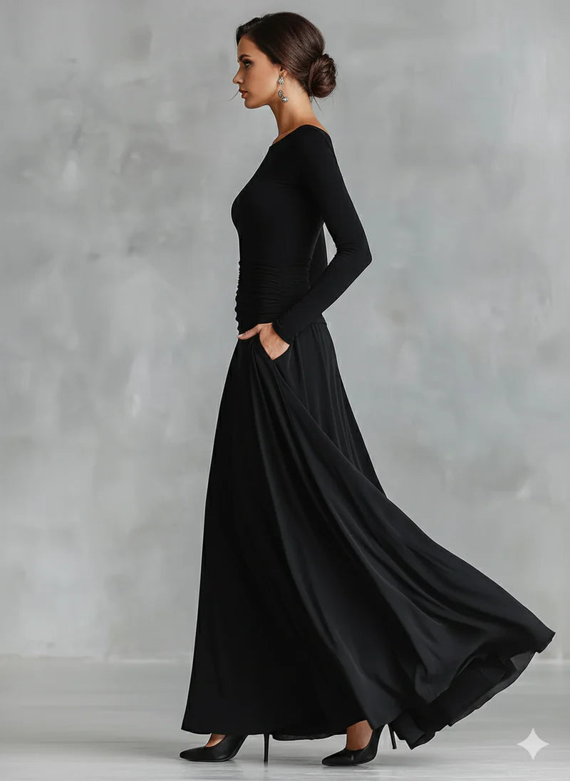 Triplechic™ Long Sleeve Swing Dress