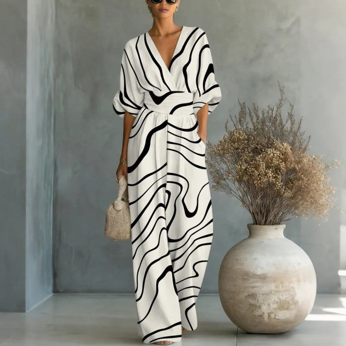 Triplechic™ VEase Sculpt Print Jumpsuit