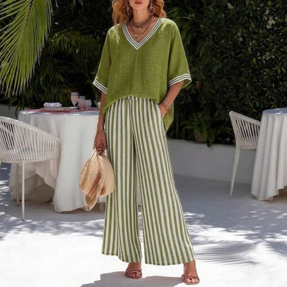 Triplechic™ StripeFlow Tunic Set