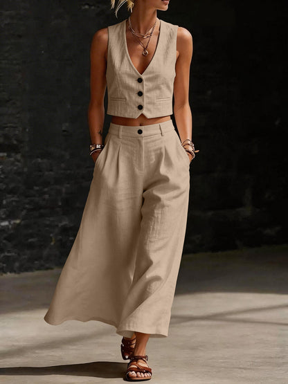 Triplechic™ VVest Contour Wide-Leg Set
