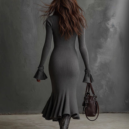 Triplechic™ Graceful Knit Fishtail Dress