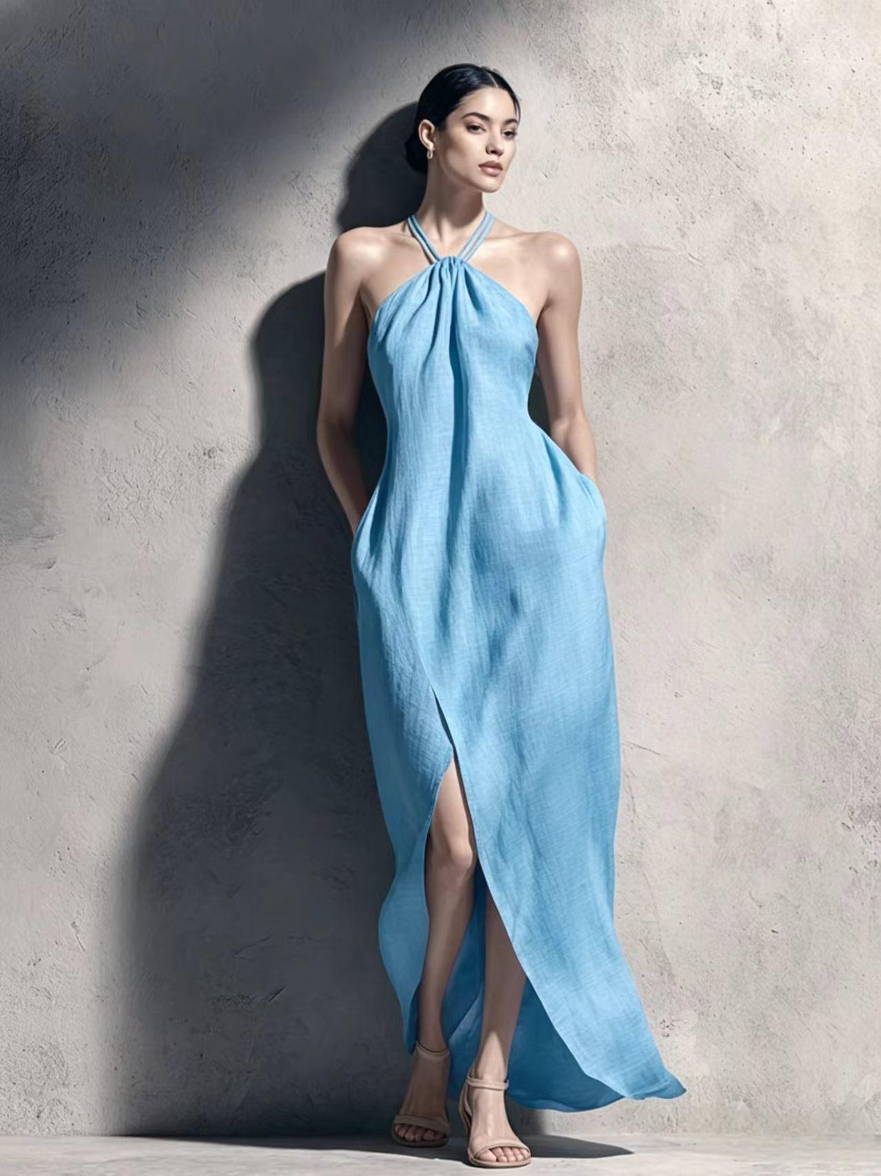 Triplechic™ HalterSculpt Slit Dress