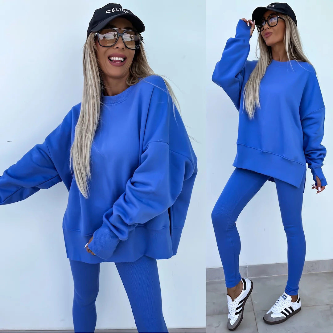 Triplechic ™ Casual Women Sweatshirt Leggings Set