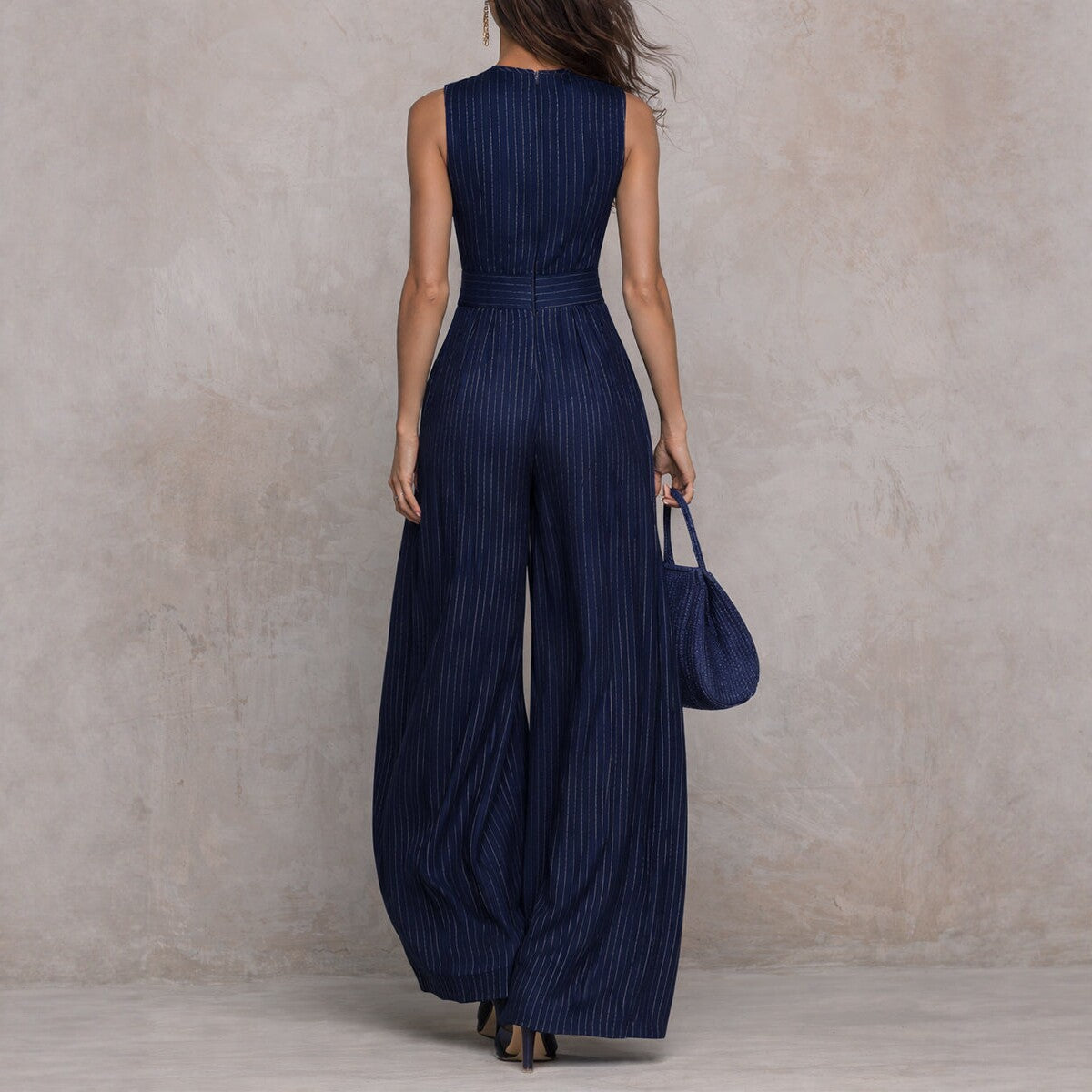 Triplechic™ BlueStripe Contour Jumpsuit