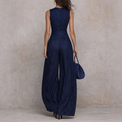 Triplechic™ BlueStripe Contour Jumpsuit
