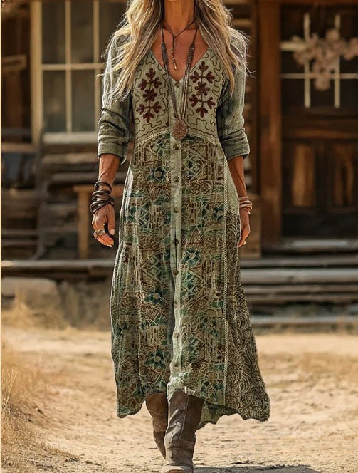 Triplechic™ Chic Digital Print Dress