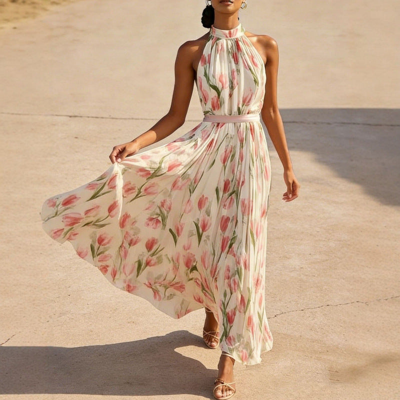 Triplechic™ HalterFlow Print Dress