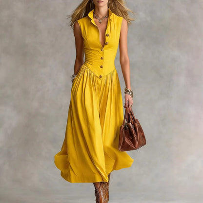 Triplechic™ LapelContour Maxi Dress