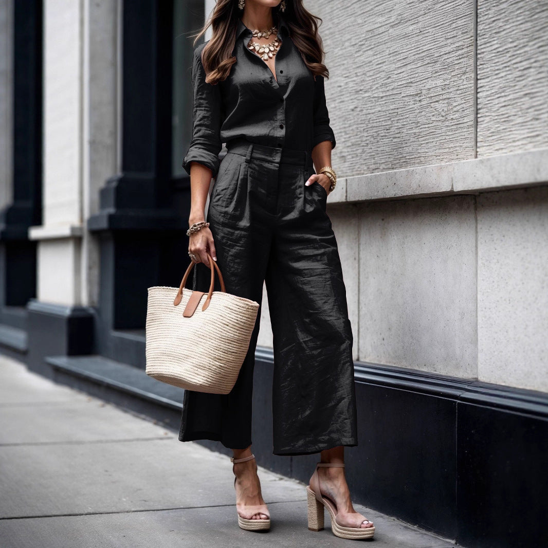 Triplechic™ Minimalist Wide-Leg Two-Piece Set