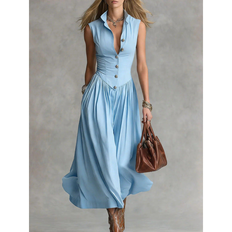 Triplechic™ LapelContour Maxi Dress