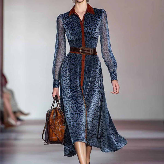 Triplechic™ Leopard Print Long Dress