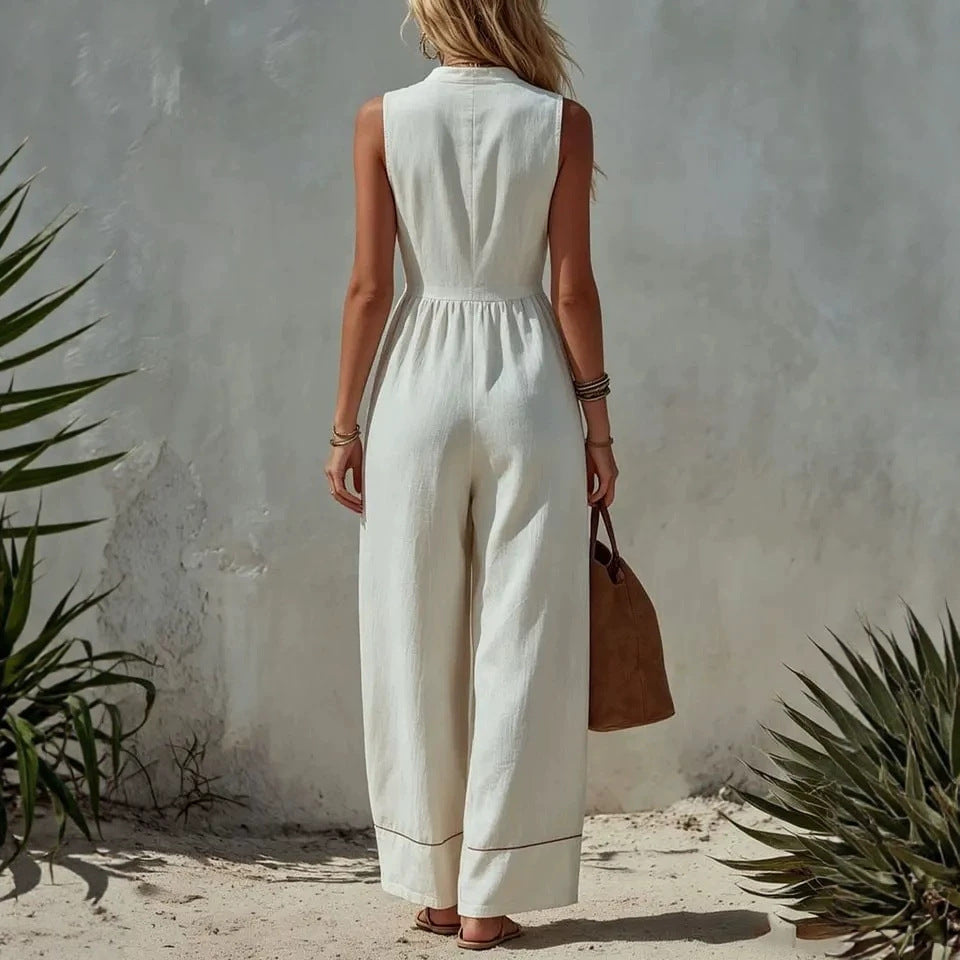 Triplechic™ LinenFlow Wide Jumpsuit