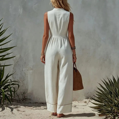Triplechic™ LinenFlow Wide Jumpsuit