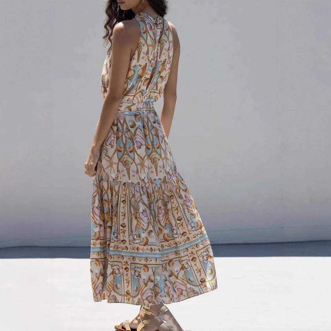 Triplechic™ Bohemian V-Neck Floral Maxi Dress