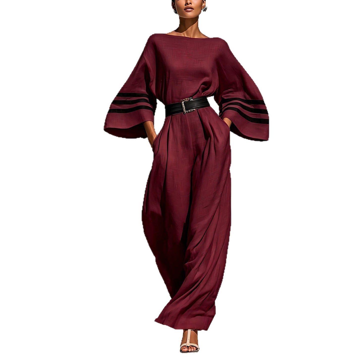 Triplechic™ LinenFlow Wide Jumpsuit