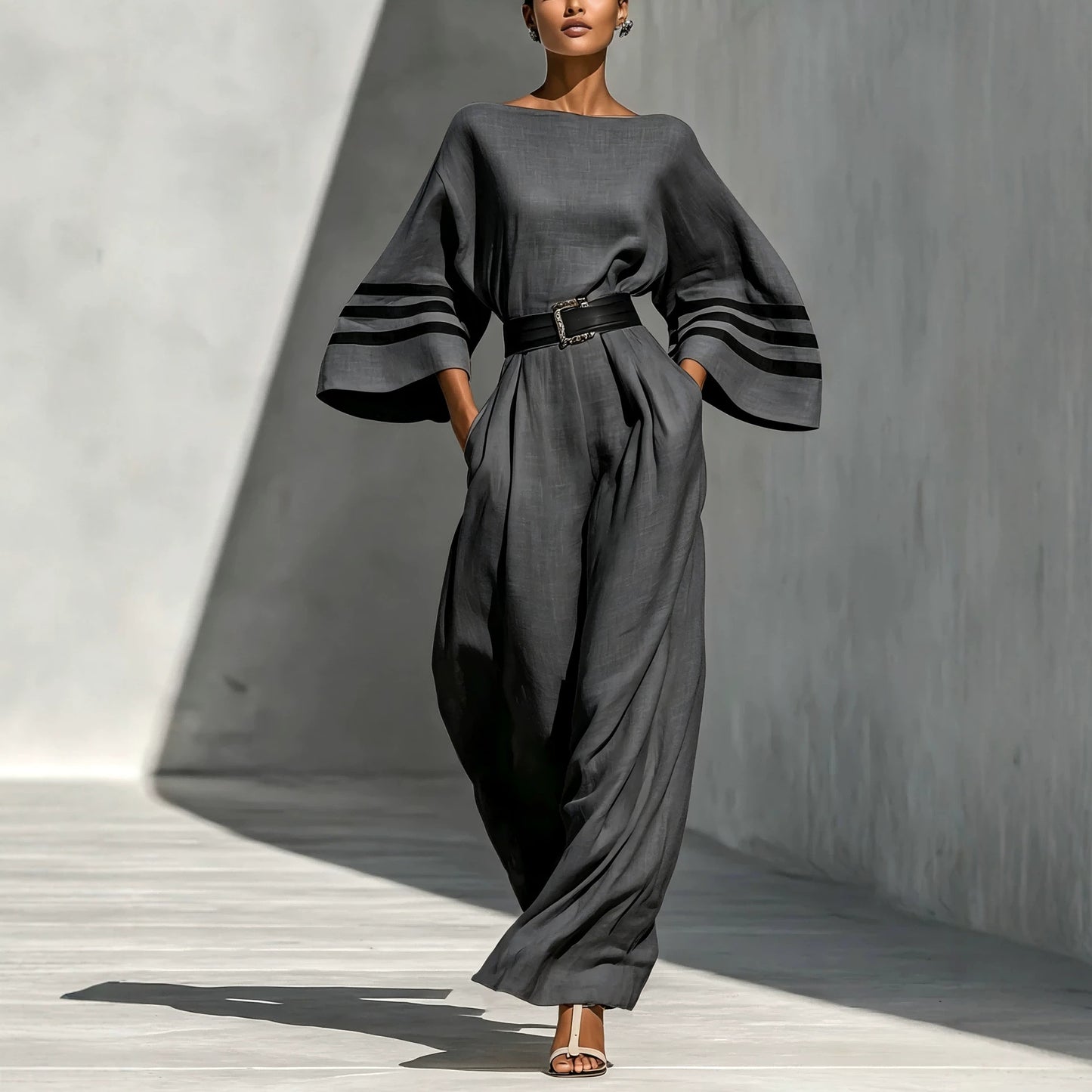Triplechic™ LinenFlow Wide Jumpsuit