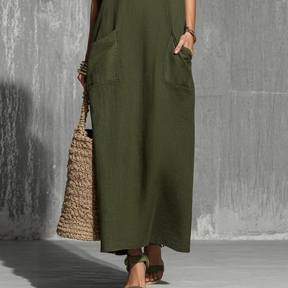 Triplechic™ LinenSculpt Tie-Waist Dress