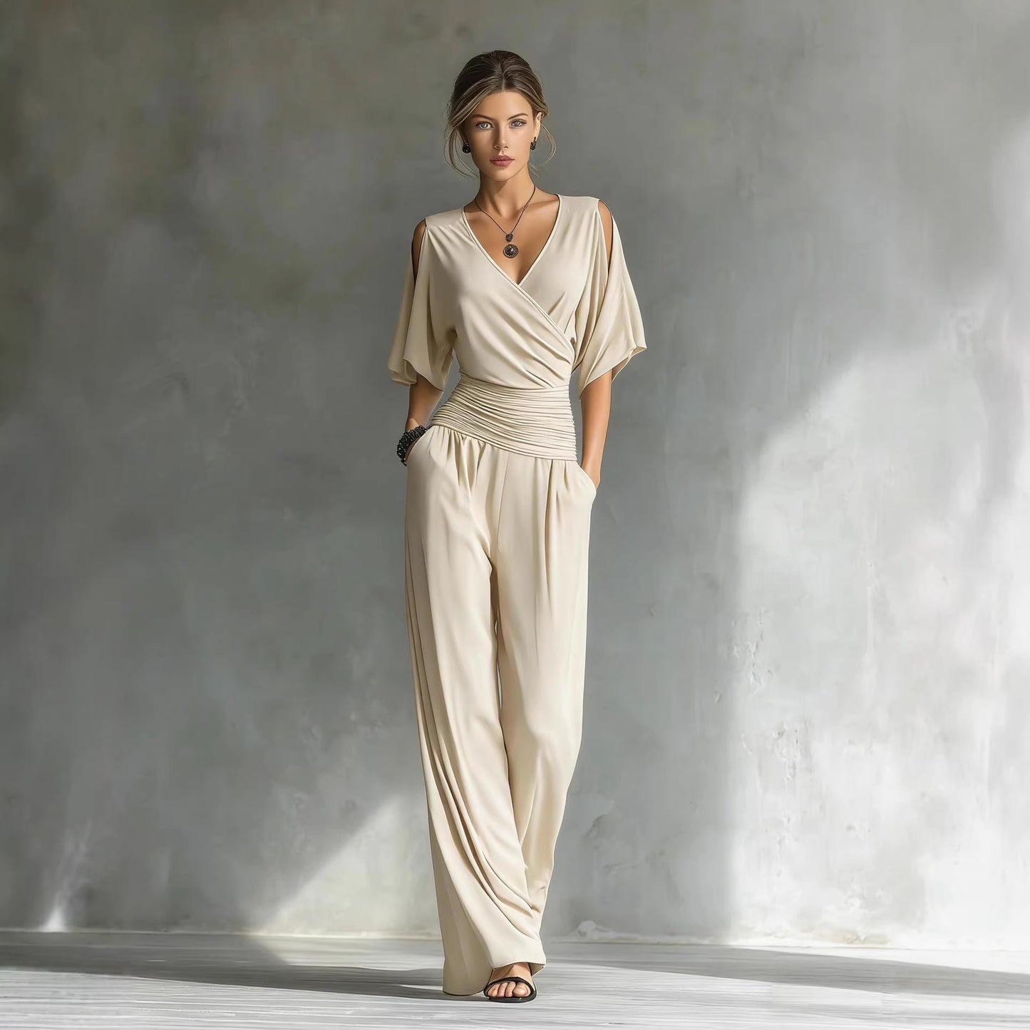 Triplechic™ OffV Contour Jumpsuit